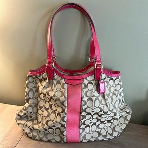 Signature Coach Double Strap Handbag